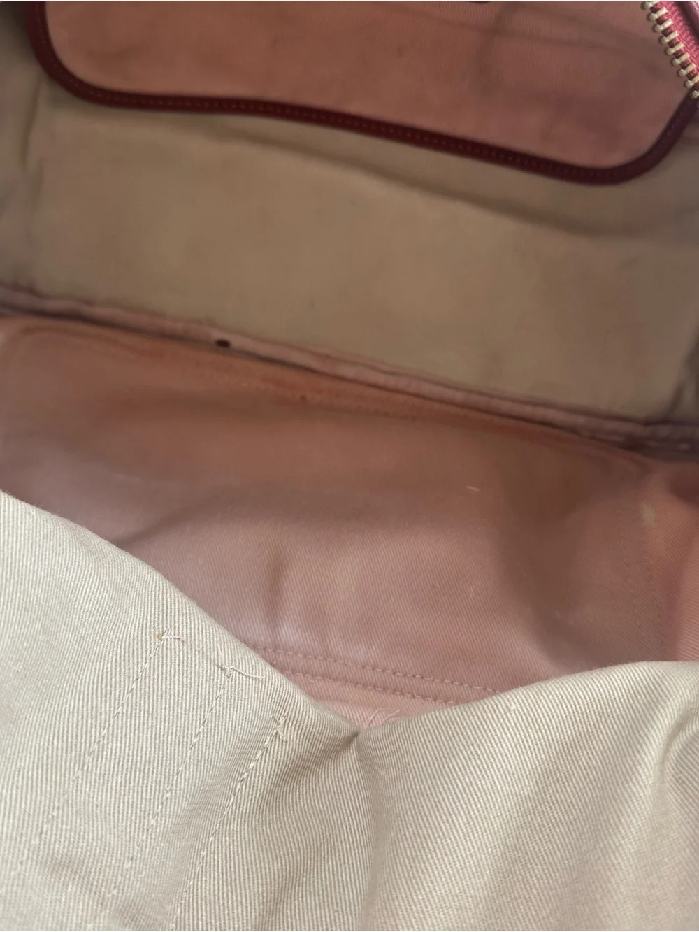 Vintage Coach Penelope Canvas and Red Trim leather